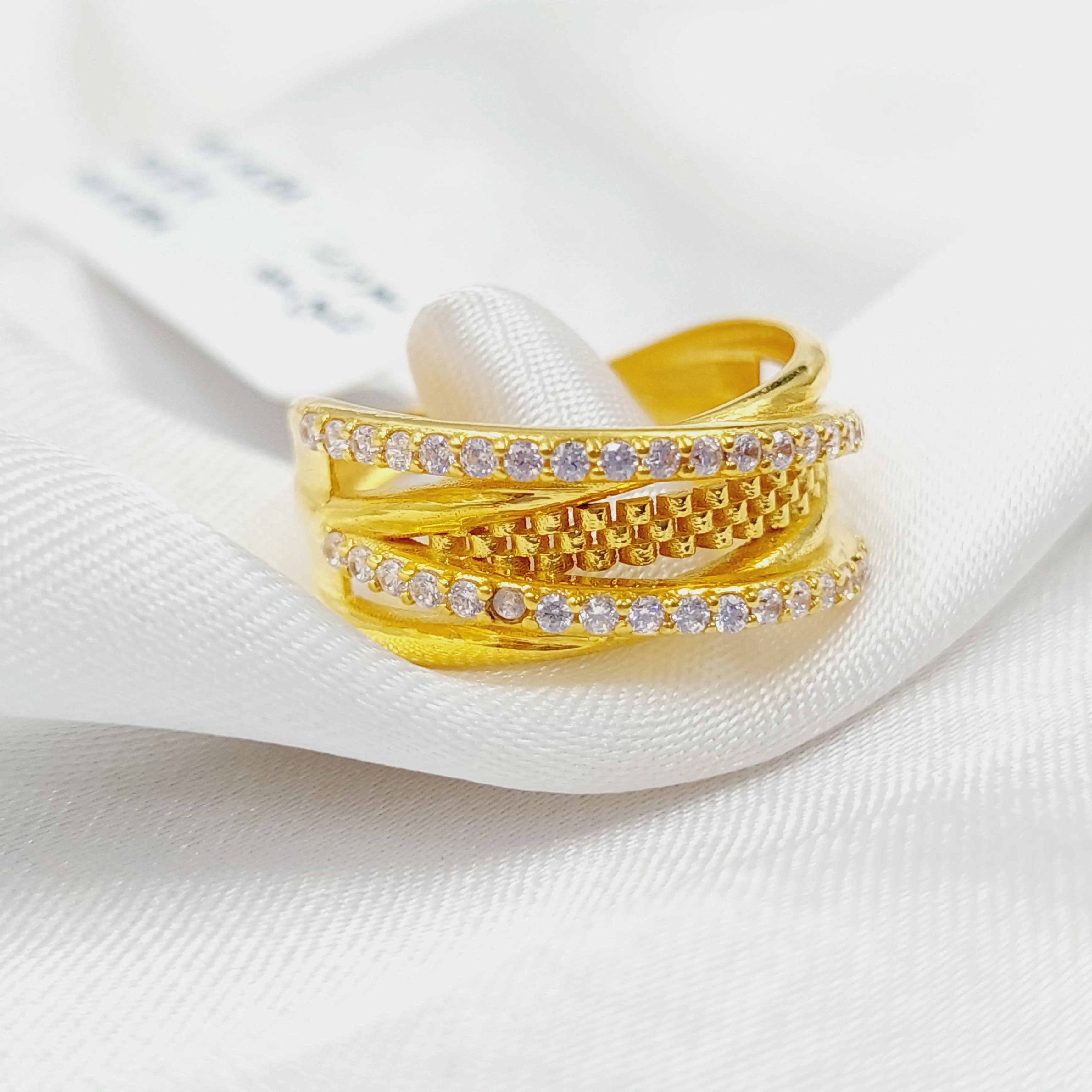 Zircon Studded Deluxe Ring
