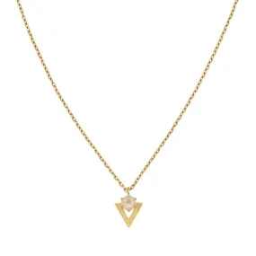 Zoe & Morgan Violet Necklace - Gold Plated & Rose Quartz